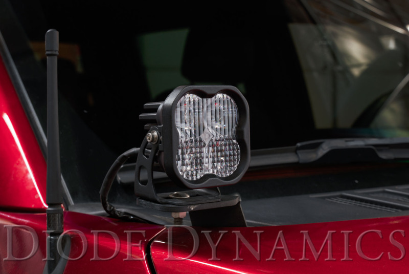 Ford F-150 LED Ditch Light Kit - Above Hood - Diode Dynamics - SS3 with Amber Backlight - White - `15-`27